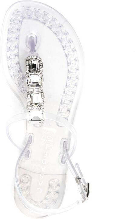 Casadei Jelly sandalen verfraaid met kristallen Wit