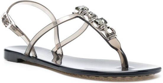 Casadei Jelly sandalen verfraaid met kristallen Zwart