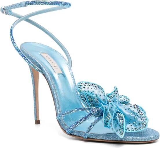 Casadei Julia Orchidea 100mm sandalen Blauw