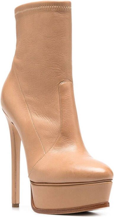 Casadei Laarzen met plateauzool Beige