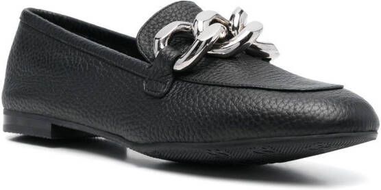 Casadei Leren loafers Zwart