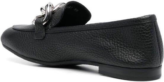 Casadei Leren loafers Zwart