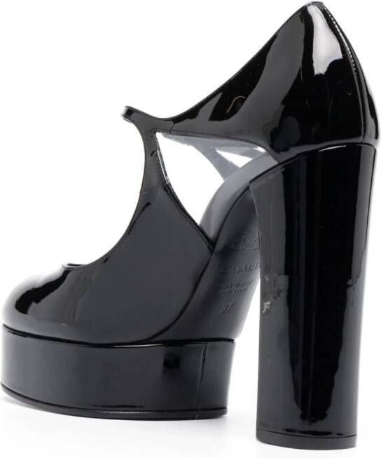 Casadei Leren pumps Zwart