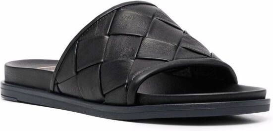Casadei Leren slippers Zwart