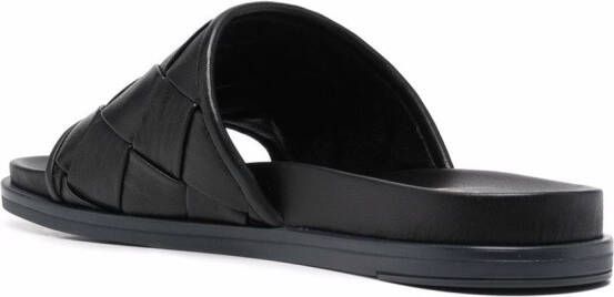 Casadei Leren slippers Zwart