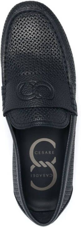 Casadei Loafers met logo-reliëf Blauw