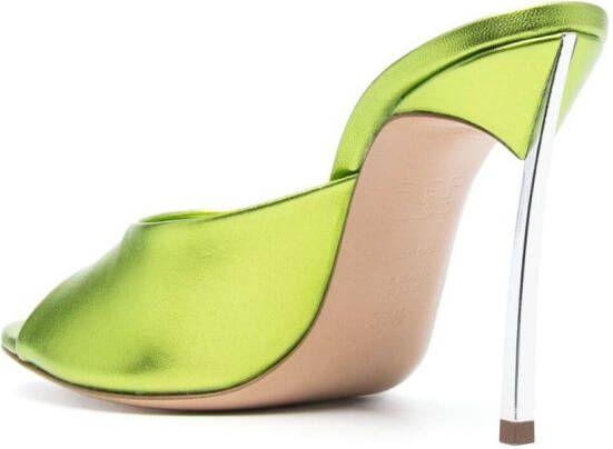 Casadei Muiltjes met metallic-effect Groen