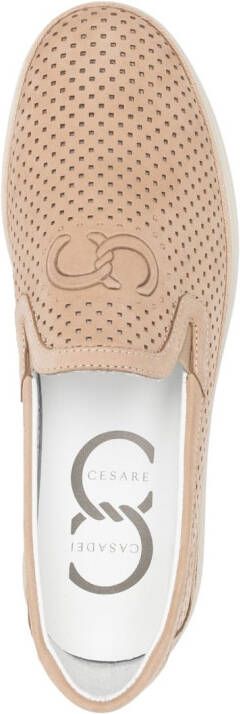 Casadei Nabuk leren loafers Beige