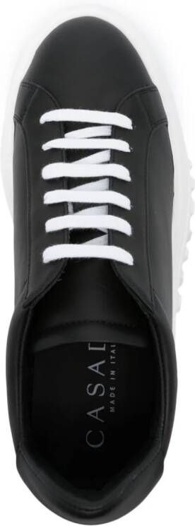 Casadei Nexus leren sneakers met sleehak Zwart