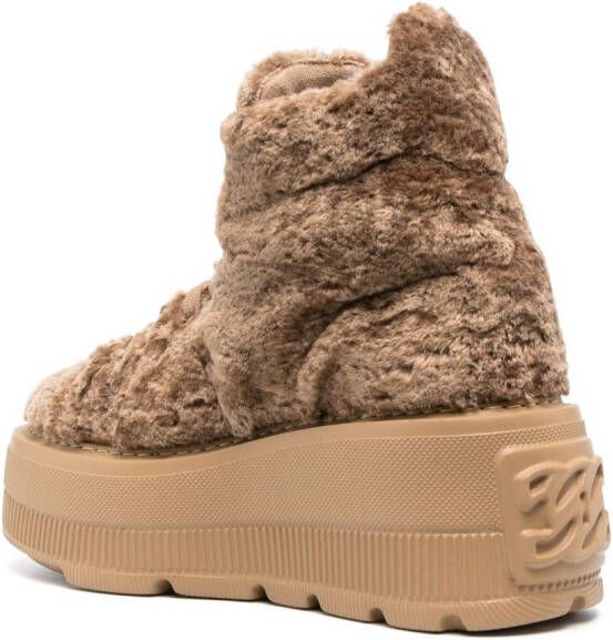 Casadei Nexus sneakers met fleece textuur Beige