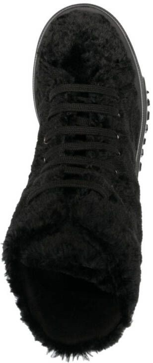 Casadei Nexus sneakers met fleece textuur Zwart