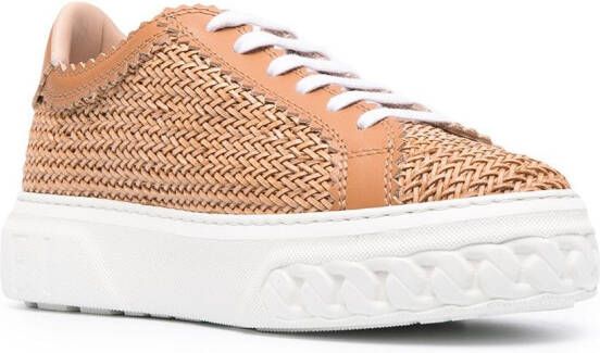 Casadei Off-Road geweven sneakers Beige