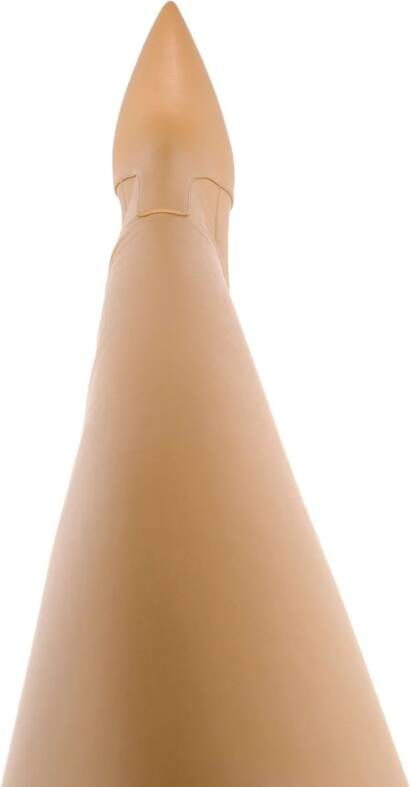 Casadei 105 mm overknee laarzen Beige