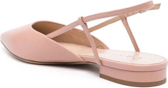 Casadei Slingback ballerina's met puntige neus Roze