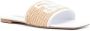 Casadei Portofino slippers van geweven raffia Wit - Thumbnail 2