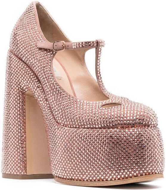 Casadei Pumps verfraaid met stras Roze