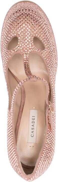 Casadei Pumps verfraaid met stras Roze