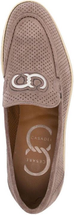 Casadei Rovesciato suède loafers Beige