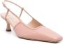 Casadei Leren slingback pumps Roze - Thumbnail 2