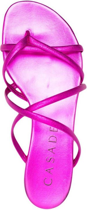Casadei Slippers met metallic-effect Roze