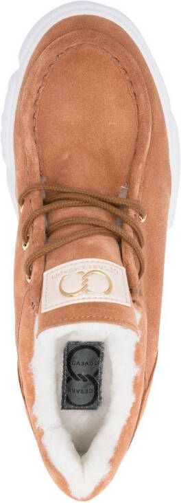 Casadei Sneakers met lammy voering Bruin