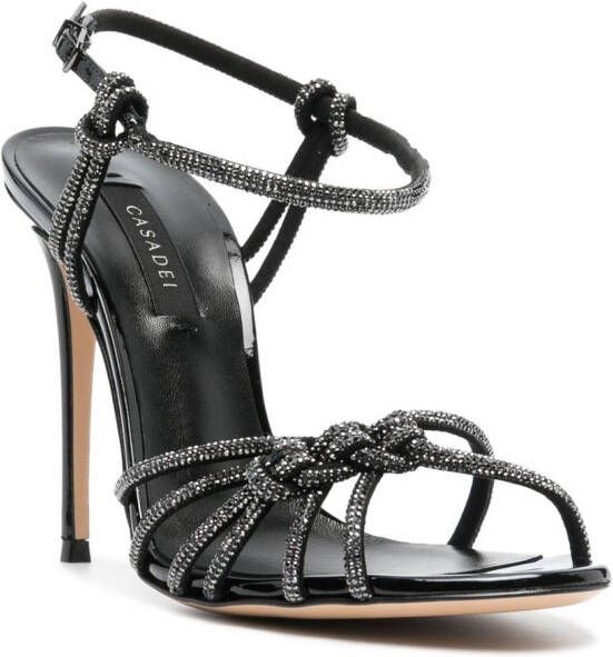 Casadei Stiletto sandalen met enkelbandje Zwart