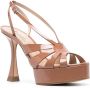 Casadei Tiffany sandalen met gelakte afwerking Beige - Thumbnail 2