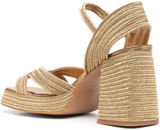 Castañer Sandalen met plateauzool Goud