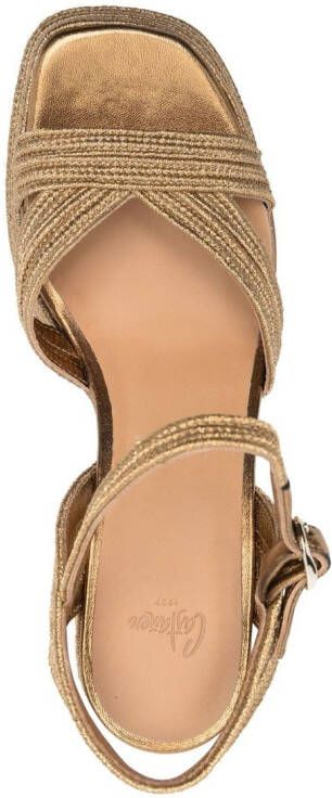 Castañer Sandalen met plateauzool Goud