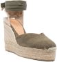 Castañer Espadrilles met sleehak Groen - Thumbnail 2