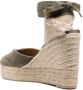 Castañer Espadrilles met sleehak Groen - Thumbnail 3