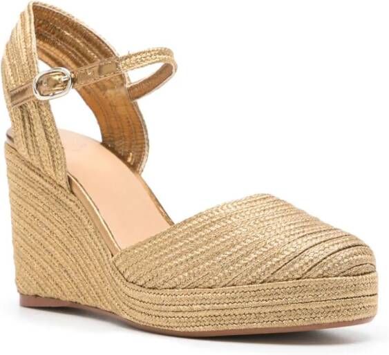 Castañer Carolyn espadrilles met sleehak Goud