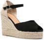 Castañer Bianca 105 espadrilles van raffia Zwart - Thumbnail 2
