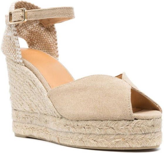 Castañer Bianca espadrilles met sleehak Beige