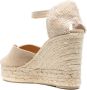 Castañer Bianca espadrilles met sleehak Beige - Thumbnail 3