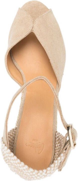 Castañer Bianca espadrilles met sleehak Beige