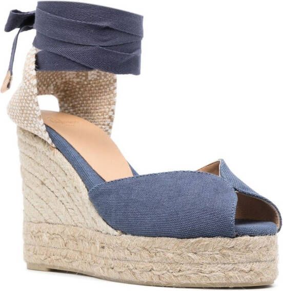 Castañer Bilina espadrilles met sleehak Blauw