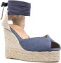 Castañer Bilina espadrilles met sleehak Blauw - Thumbnail 2