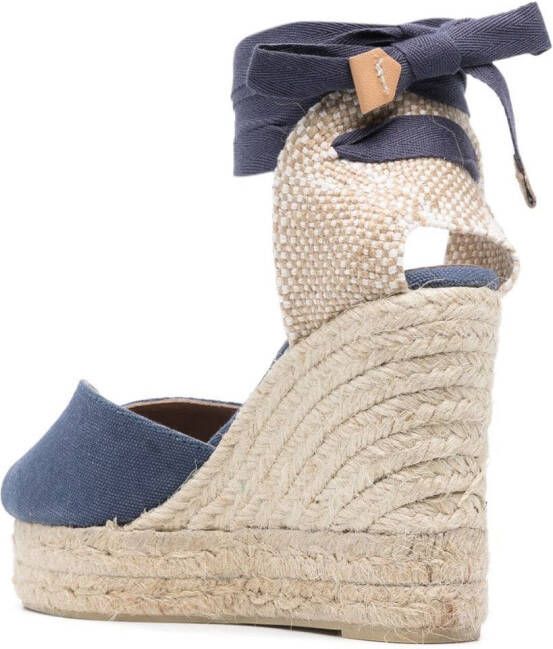 Castañer Bilina espadrilles met sleehak Blauw