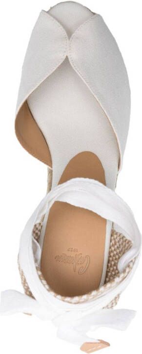 Castañer 105 mm Bilina espadrilles met sleehak Wit