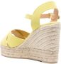 Castañer 110 mm Blaudell espadrilles met sleehak Groen - Thumbnail 3