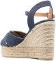 Castañer 110 mm Blaudell espadrilles met sleehak Blauw - Thumbnail 3