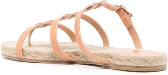 Castañer Sandalen met raffia zool Beige