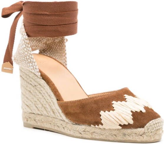 Castañer Cande espadrilles met sleehak Bruin