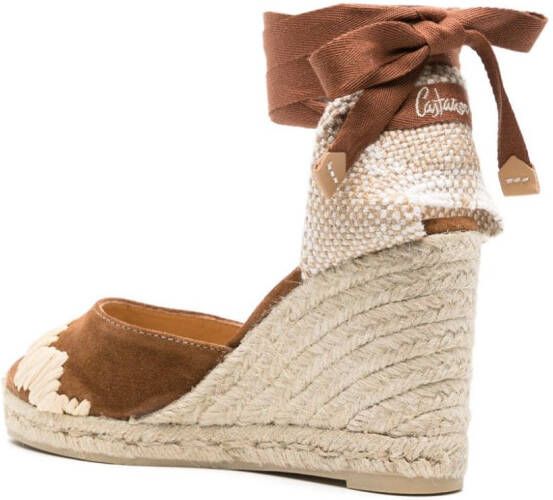 Castañer Cande espadrilles met sleehak Bruin