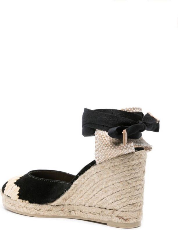 Castañer Cande espadrilles met sleehak Zwart