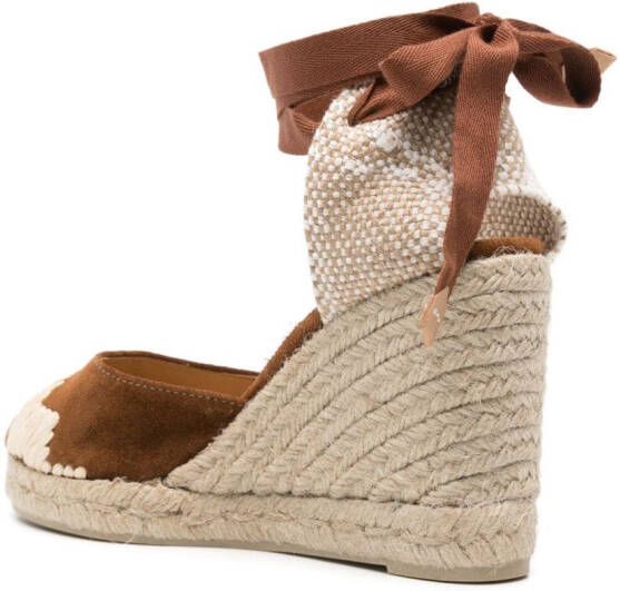 Castañer Cande espadrilles met sleehak Bruin