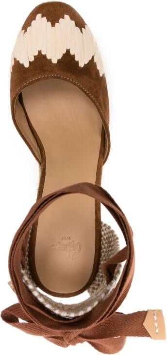 Castañer Cande espadrilles met sleehak Bruin