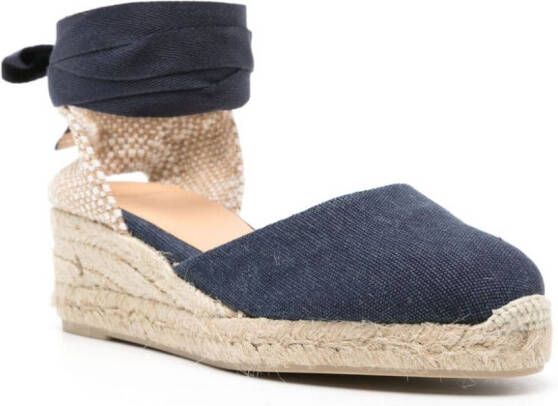 Castañer Carina espadrilles met sleehak Blauw