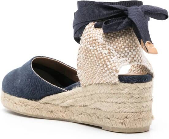 Castañer Carina espadrilles met sleehak Blauw